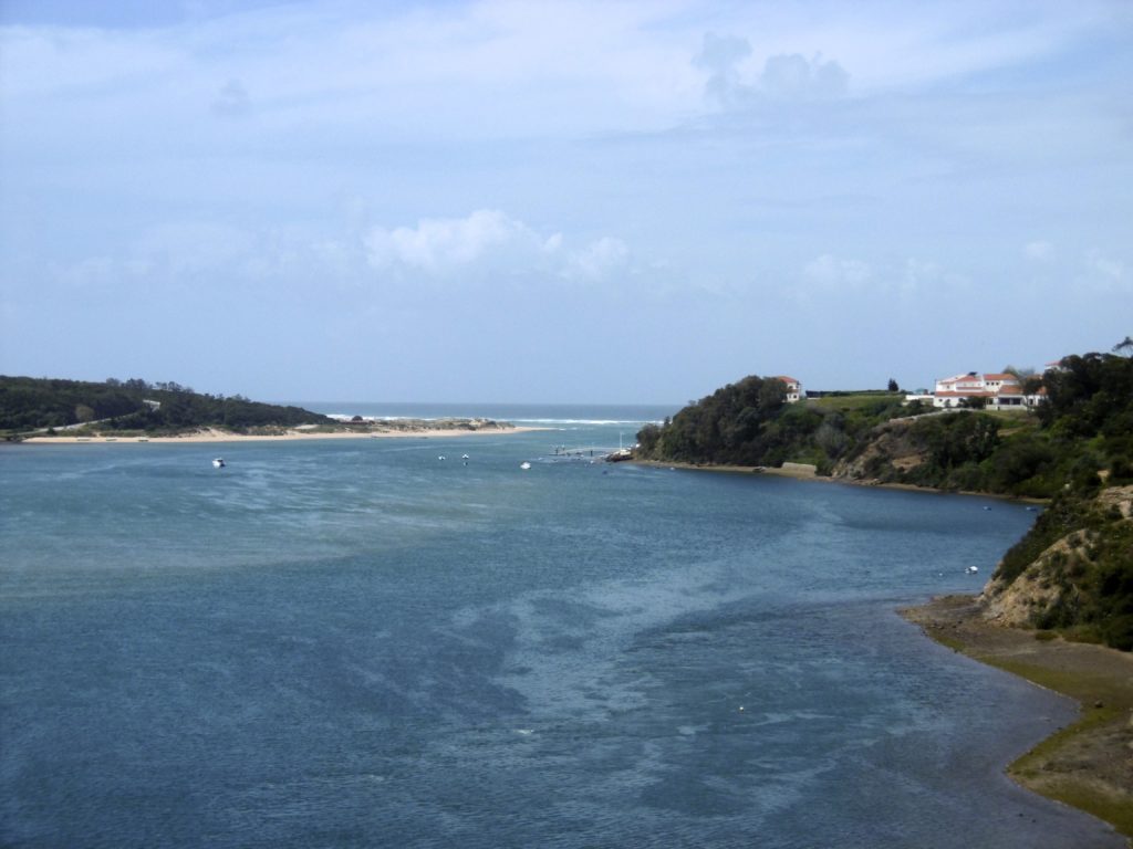 Flodmunding ved Alentejo kysten.